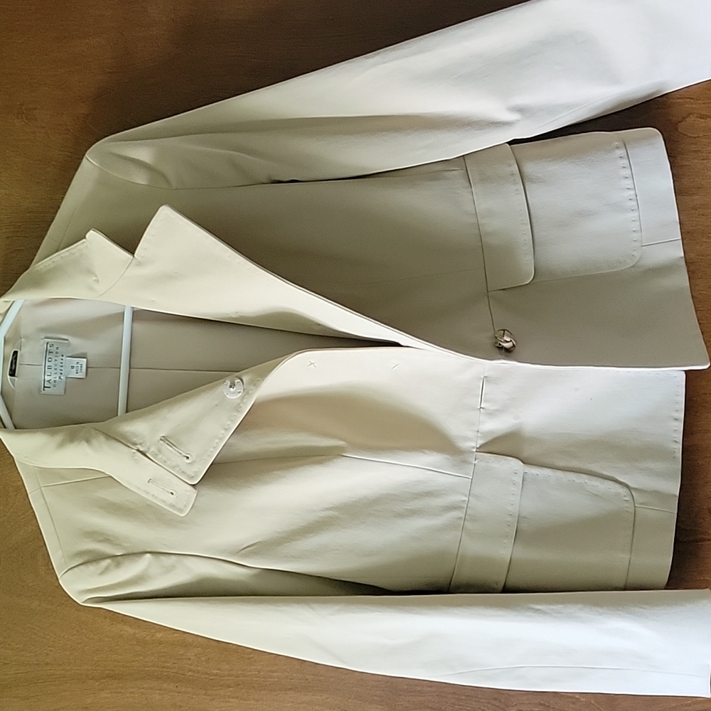 Talbots Cream Blazer Jacket Size 10